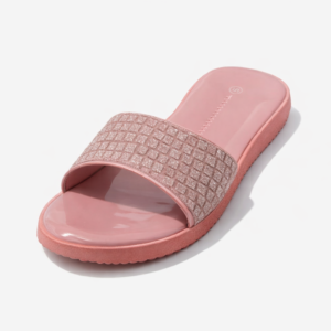 Women Pink Textured Wedge Heel Sandal