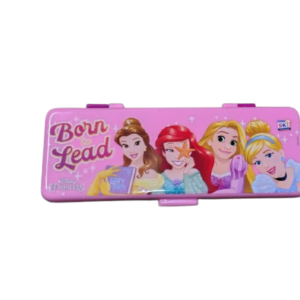 Disney Princess Born to Lead Pencil Box for Kids – Pink Cartoon Stationery Case
