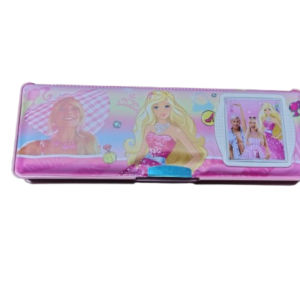 Barbie Printed Plastic Pencil Box for Kids (Pink)