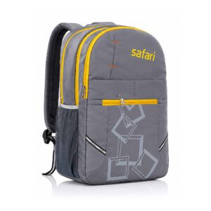 Safari Casual Travel Backpack – Grey & Yellow
