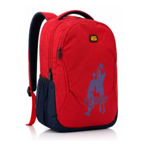 Crystal Bags Casual Sports Backpack with Rain Cover – Red & Navy Blue