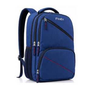 FinEx Premium Laptop & Travel Backpack with Rain Cover – Navy Blue
