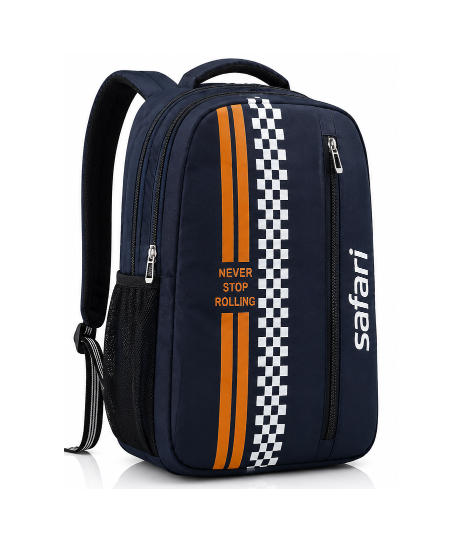 Safari Casual School & Travel Backpack – Navy Blue