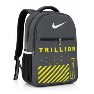 Stylish Casual Laptop Backpack – Grey & Yellow