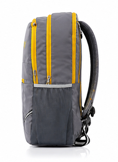 Safari Casual Travel Backpack – Grey & Yellow - Image 3