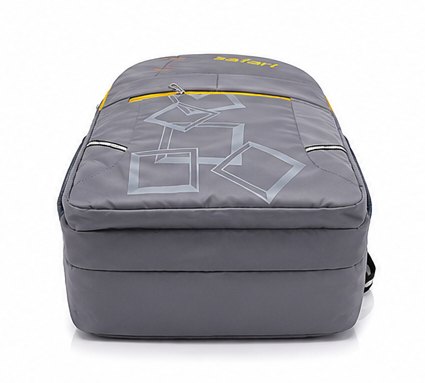 Safari Casual Travel Backpack – Grey & Yellow - Image 4