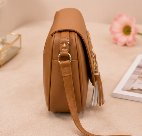 Women’s Premium Sling Bag | Stylish Tassel Crossbody Handbag | Multi-Zip Shoulder Bag for Daily Use - Image 2