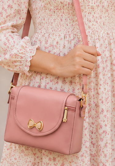 Pastel Pink Women's Sling Bag – Elegant & Stylish Crossbody Bag - Image 6
