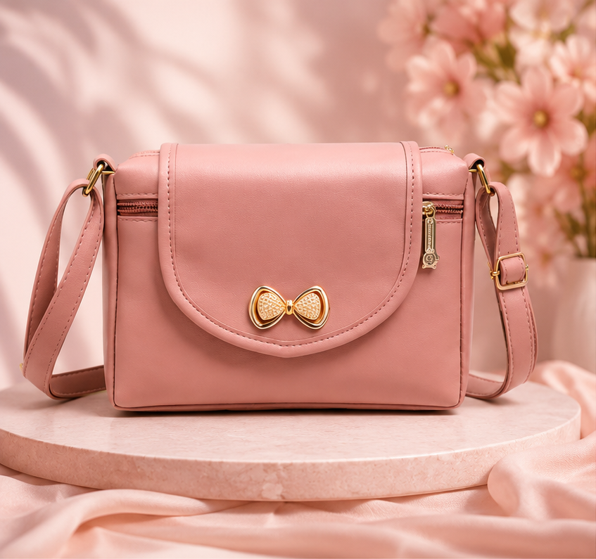Pastel Pink Women's Sling Bag – Elegant & Stylish Crossbody Bag