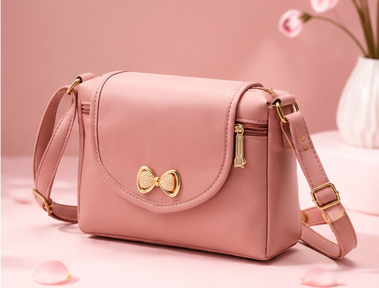Pastel Pink Women's Sling Bag – Elegant & Stylish Crossbody Bag - Image 2
