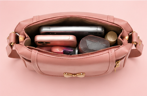 Pastel Pink Women's Sling Bag – Elegant & Stylish Crossbody Bag - Image 3