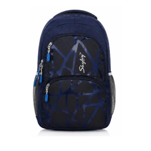 Stylish Navy Blue Multi-Compartment Backpack