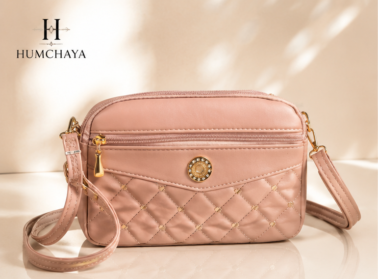 Women's Quilted Sling Bag ,Lightweight Stylish Handbag
