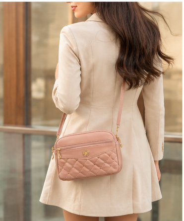 Women's Quilted Sling Bag ,Lightweight Stylish Handbag - Image 6