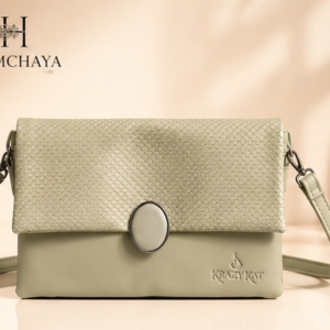 Women's Premium PU Leather Sling Bag | Stylish Crossbody Shoulder Bag | Foldover Flap with Magnetic Closure | Adjustable Strap | Sage Green