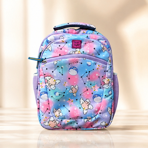 Kids School Backpack | Multi-Compartment School Bag | Lightweight Backpack for Girls | Cartoon Print | Casual Travel & Daily Use | Multicolor - Image 4