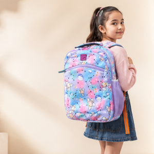 Kids School Backpack | Multi-Compartment School Bag | Lightweight Backpack for Girls | Cartoon Print | Casual Travel & Daily Use | Multicolor