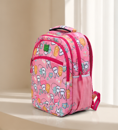 Kids School Backpack | Cute Cartoon School Bag | Multi-Compartment Backpack for Girls | Lightweight School, Travel & Daily Use | Multicolor - Image 4