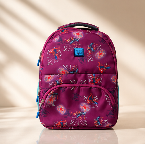 Kids School Backpack | Multi-Compartment School Bag | Lightweight Backpack for Girls | Cartoon Print | Casual Travel & Daily Use | Multicolor - Image 2