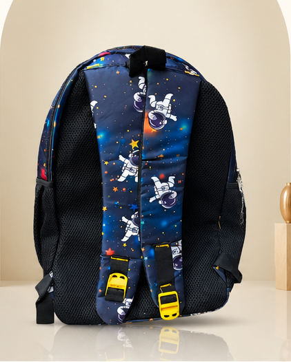 Kids School Backpack | Cute Elephant Print School Bag | Multi-Compartment Backpack for Girls | Lightweight Casual Travel & Daily Use | Navy Blue - Image 3