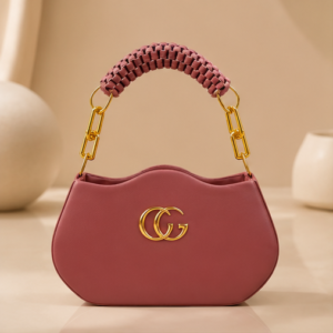 Women's Premium Handbag | Elegant Top Handle Shoulder Bag | Fash Gold Hardware | Dusty Rose