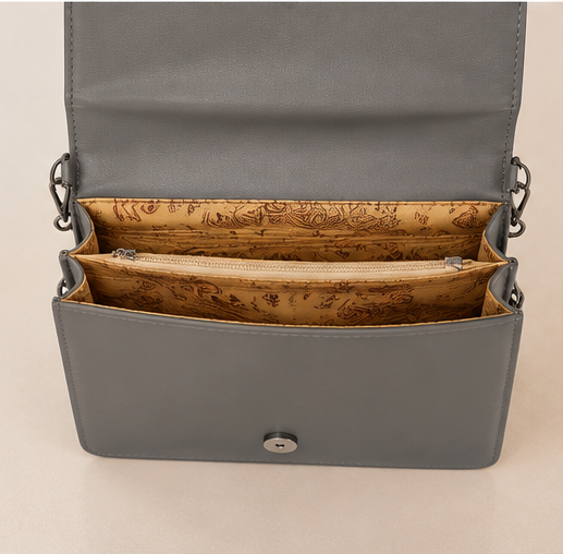 Women's Sling Bag | Foldover Flap Crossbody Handbag | Multi-Compartment Shoulder Purse | Adjustable Strap | Sage Green - Image 4
