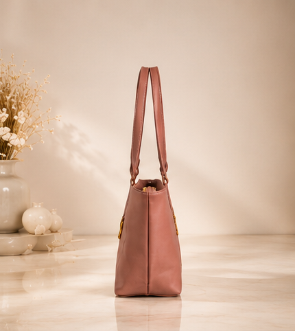 Women's Premium Tote Bag | Large Capacity Office Shoulder Handbag | Multi-Compartment Shopper Bag | Elegant Work & Travel Purse | Dusty Pink - Image 2